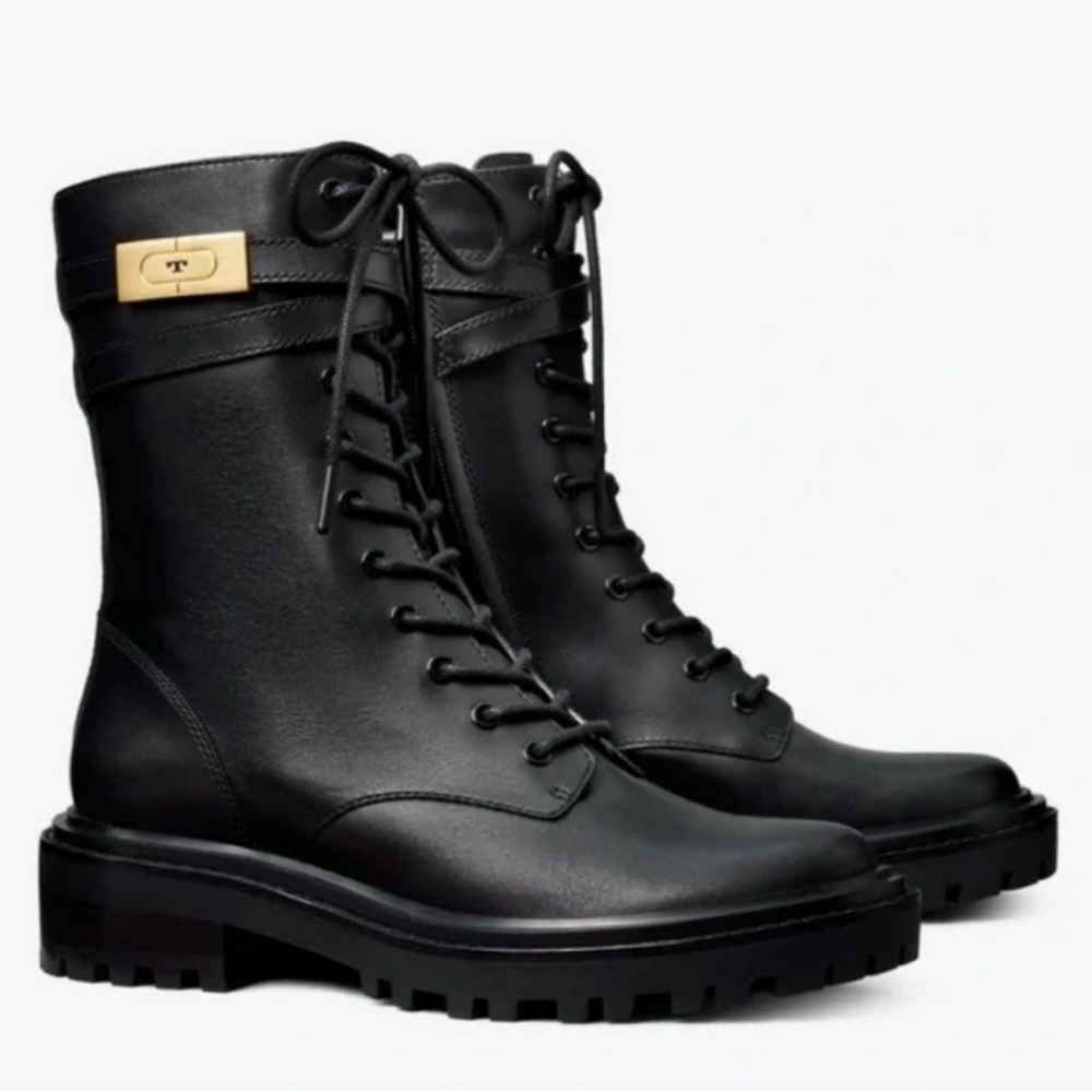 Tory Burch T- Hardware Lug Sole Boots